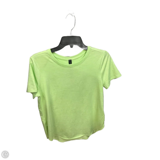 Athletic Top Short Sleeve By Skechers In Green, Size: S