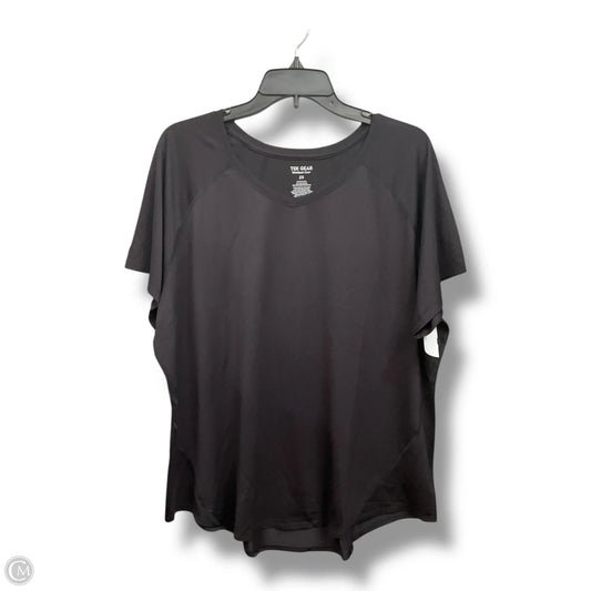 Athletic Top Short Sleeve By Tek Gear In Black, Size: 2x