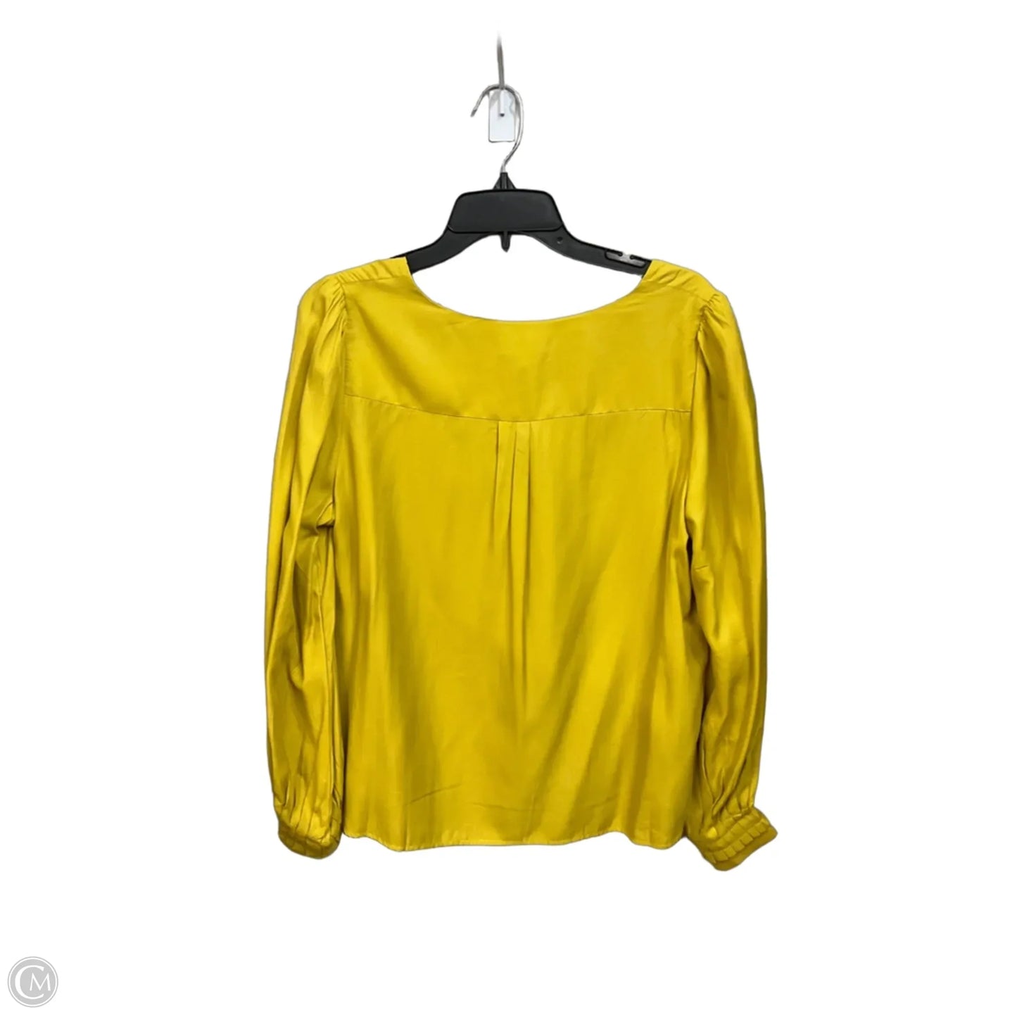 Blouse Long Sleeve By Frnch In Yellow, Size: L