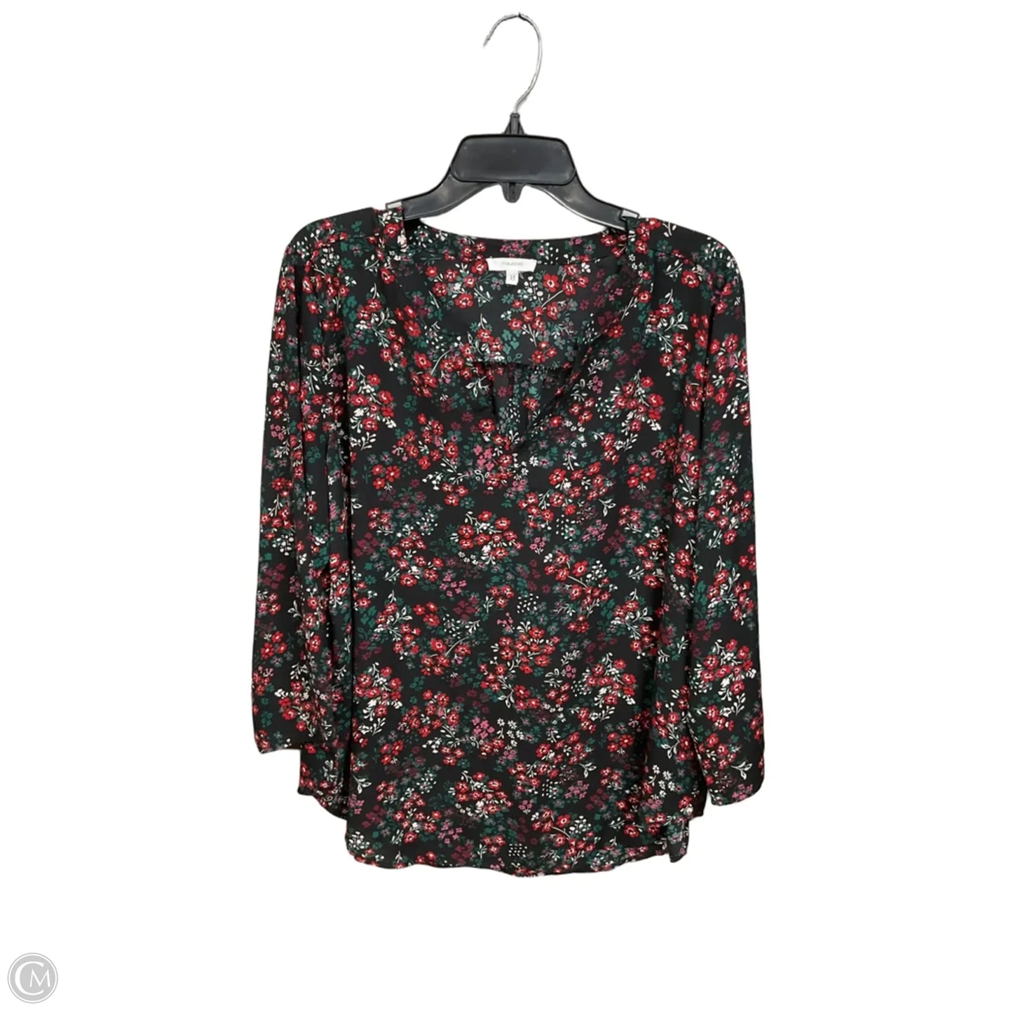 Blouse Long Sleeve By Maurices In Floral Print, Size: Xl