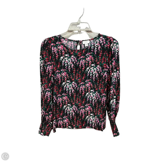 Blouse Long Sleeve By J. Crew In Floral Print, Size: Xsp