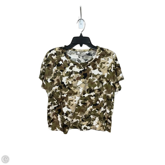 Top Short Sleeve By Banana Republic In Camouflage Print, Size: S