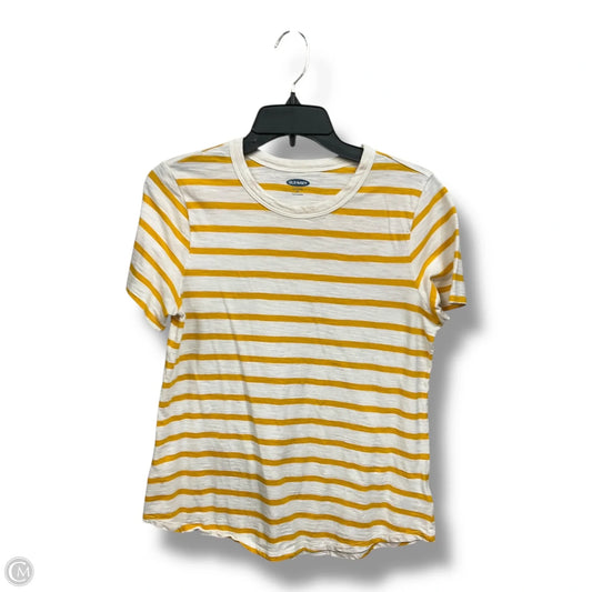 Top Short Sleeve Basic By Old Navy In Striped Pattern, Size: M
