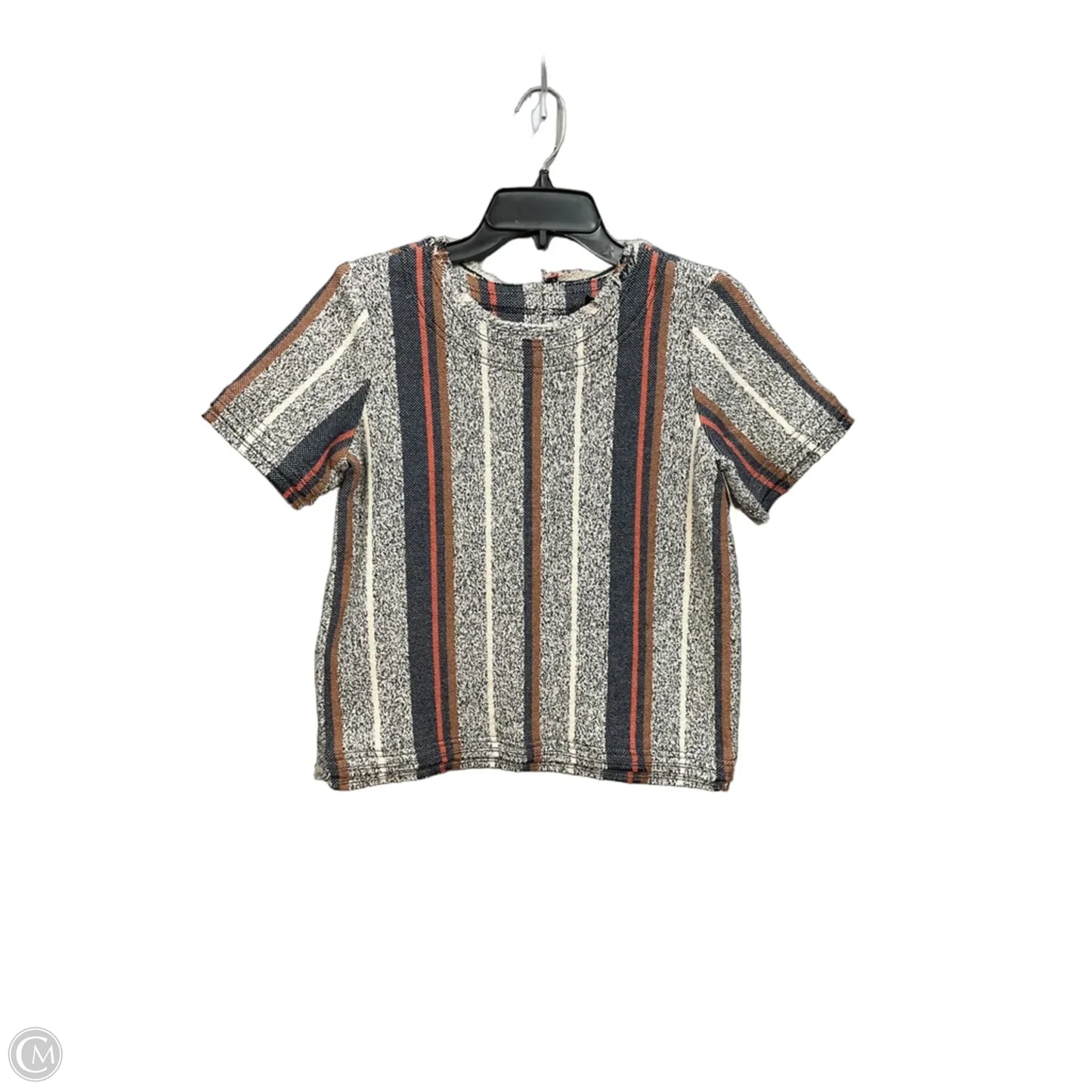Top Short Sleeve By Ann Taylor In Striped Pattern, Size: Sp