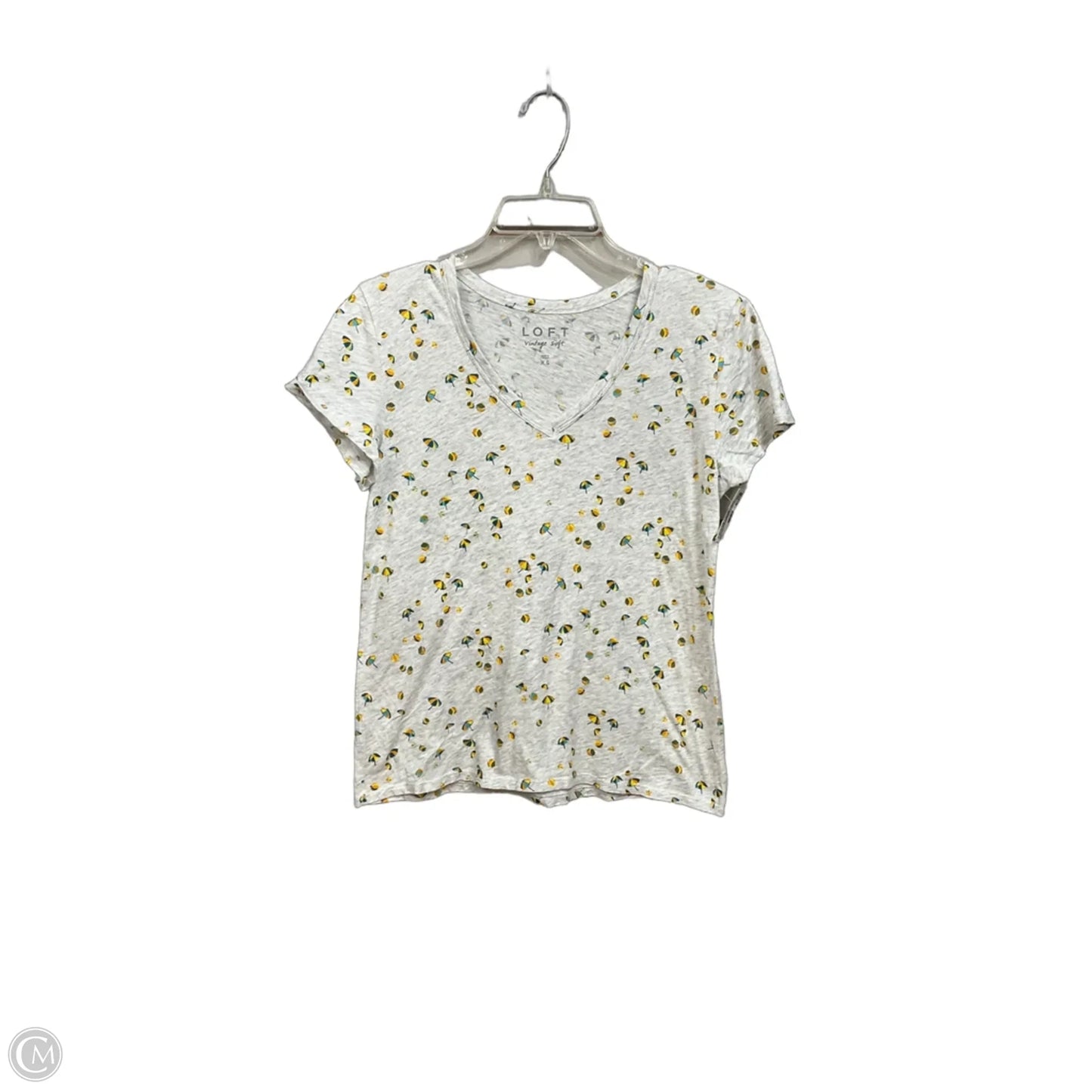 Top Short Sleeve By Loft In Grey, Size: Xs