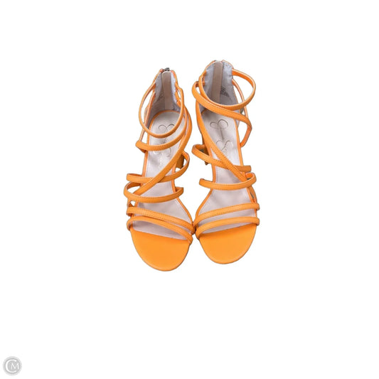 Shoes Heels Block By Jessica Simpson In Orange, Size: 8.5