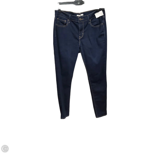 Jeans Skinny By Levis In Blue Denim, Size: 14