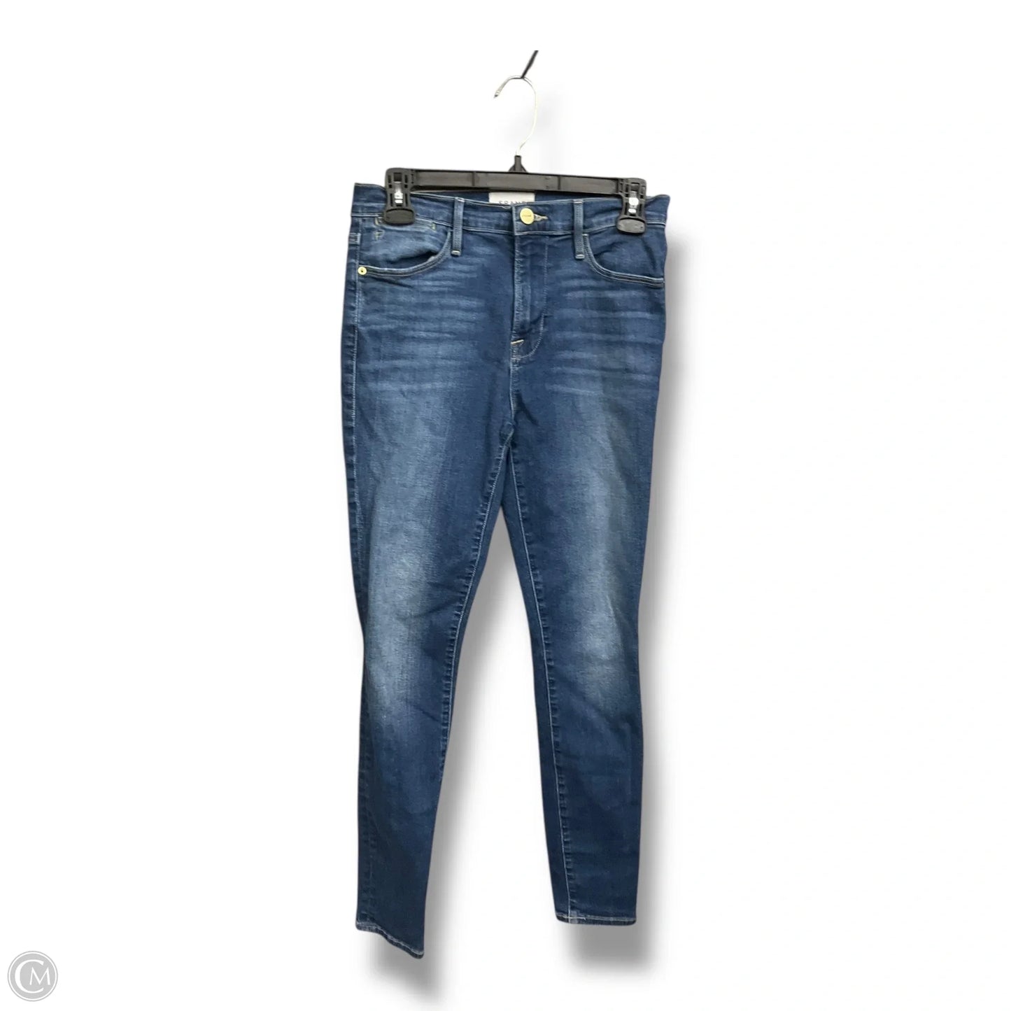Jeans Skinny By Frame In Blue Denim, Size: 4