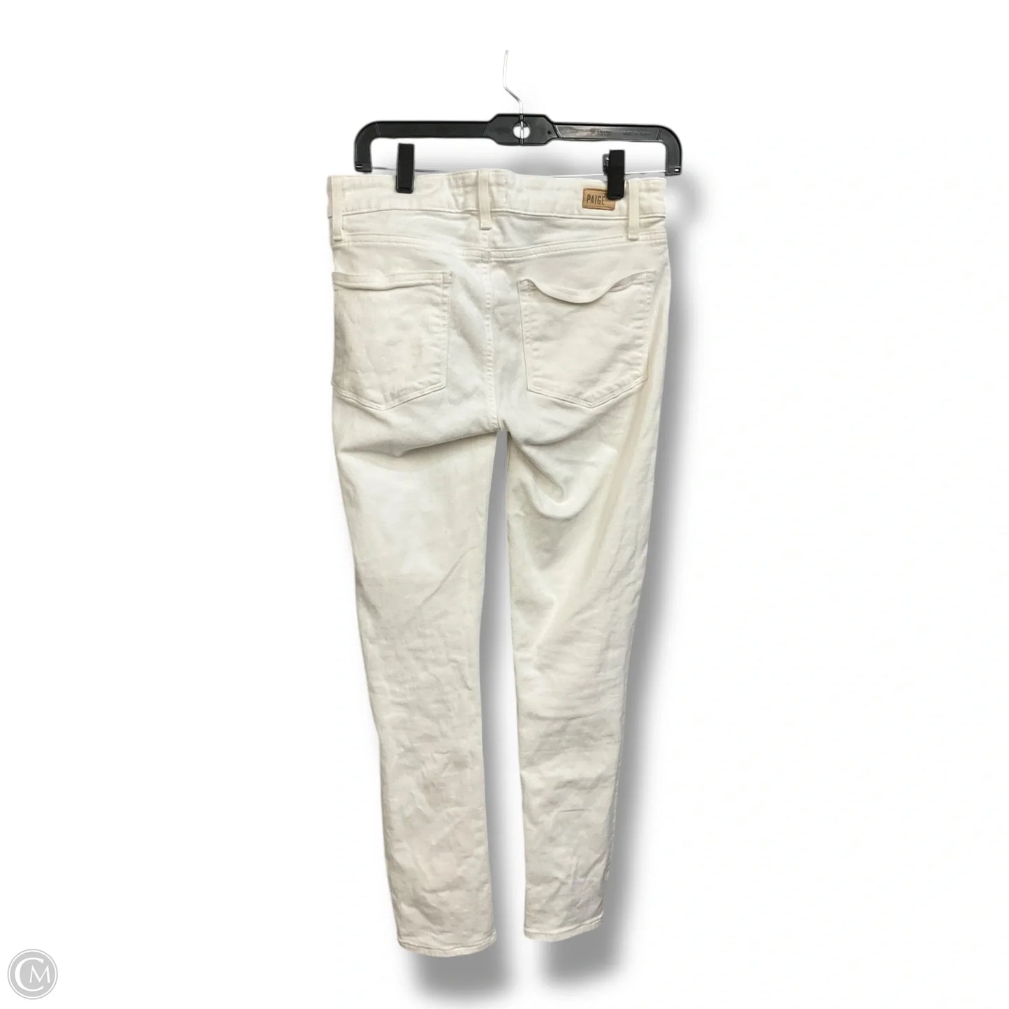 Jeans Skinny By Paige In White Denim, Size: 4
