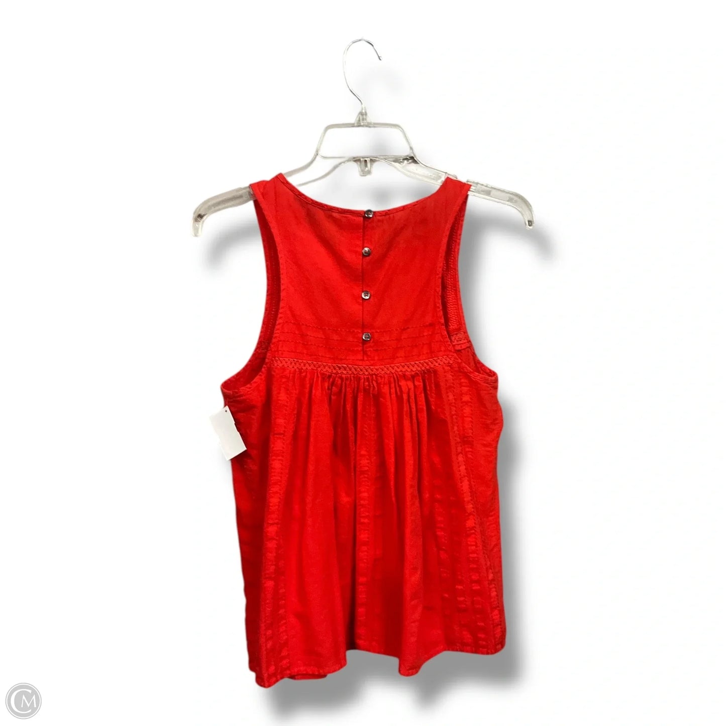Top Sleeveless By Madewell In Red, Size: S