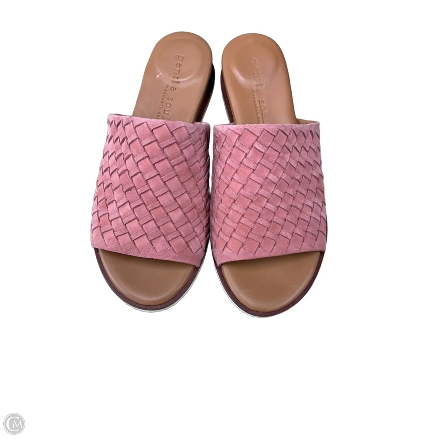 Sandals Flats By Gentle Souls In Pink & Tan, Size: 8