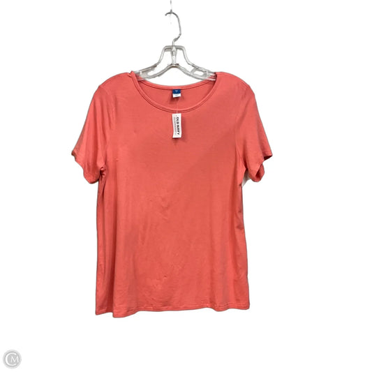 Top Short Sleeve Basic By Old Navy In Coral, Size: S