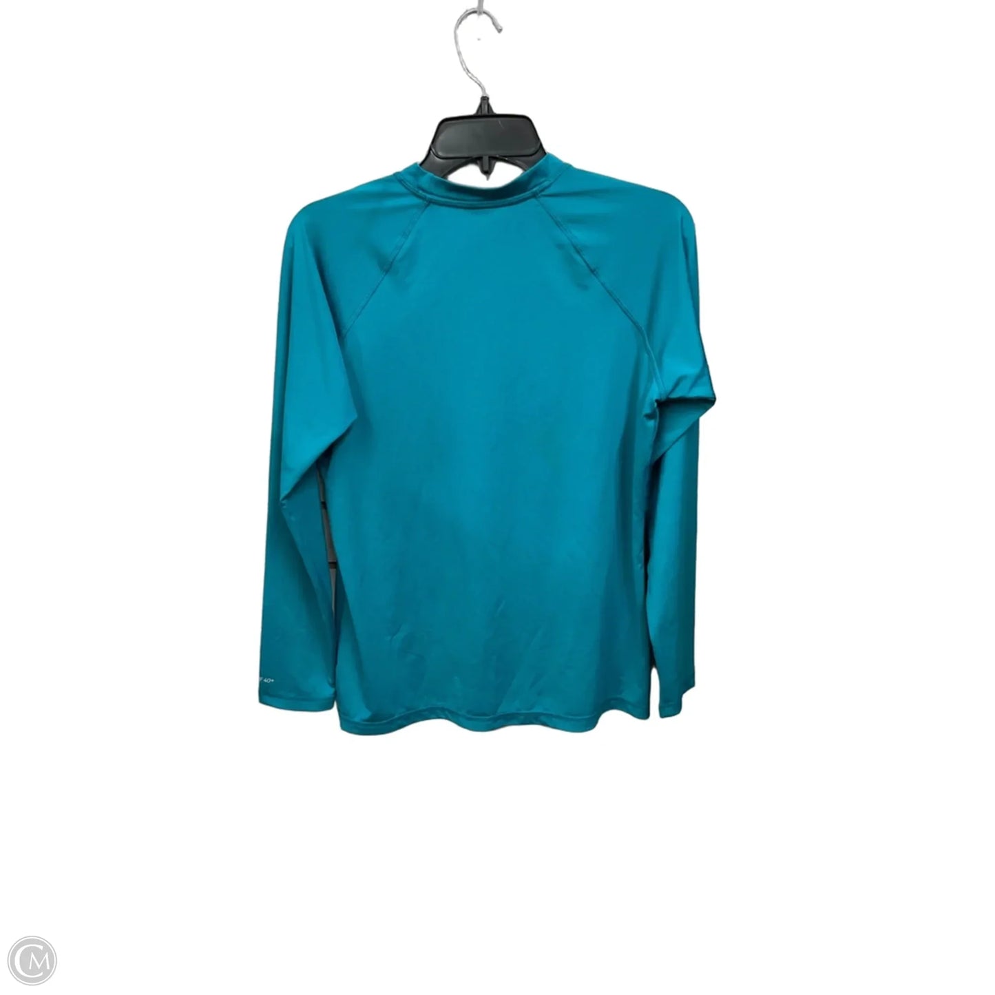 Athletic Top Long Sleeve Crewneck By Nike Apparel In Teal, Size: L