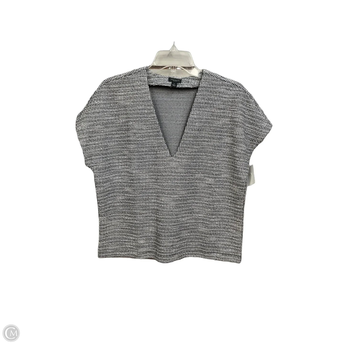 Top Short Sleeve By Ann Taylor In Grey, Size: M