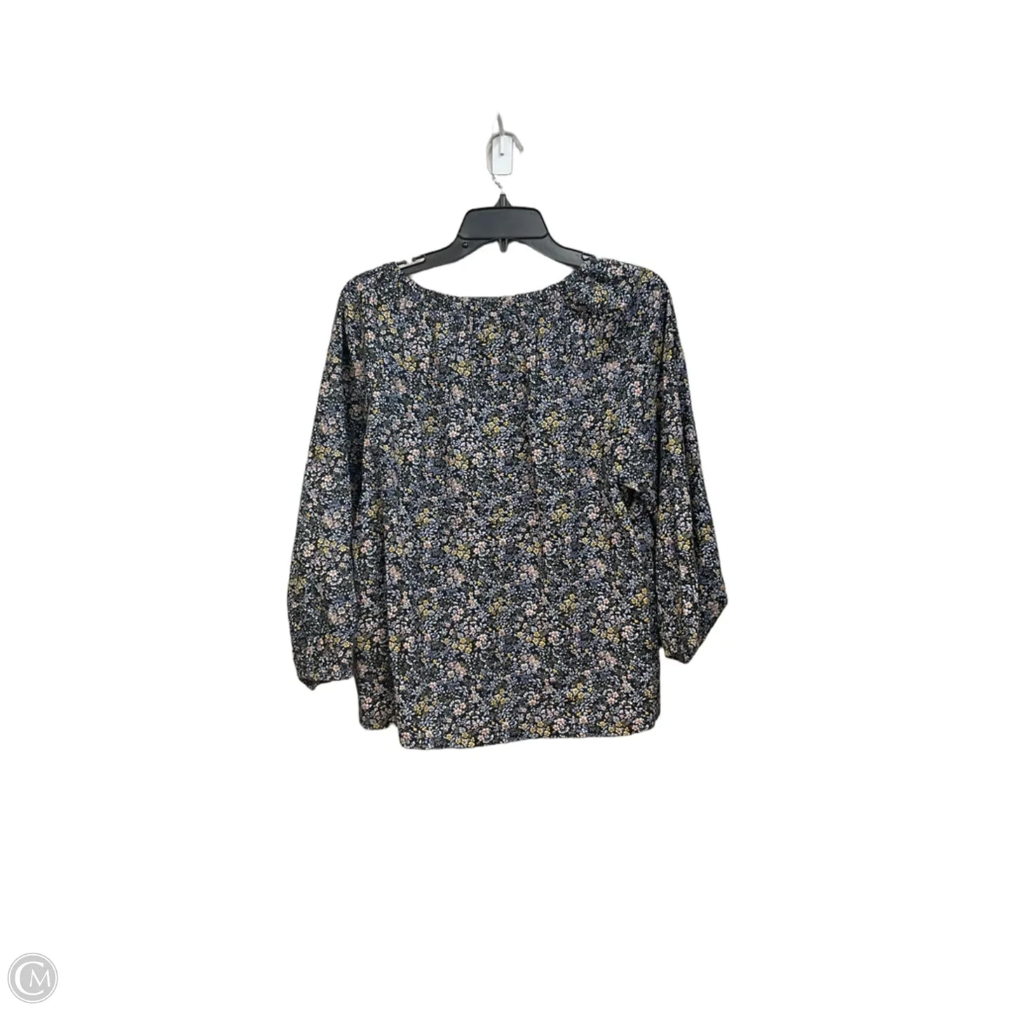 Blouse Long Sleeve By Loft In Floral Print, Size: Mp