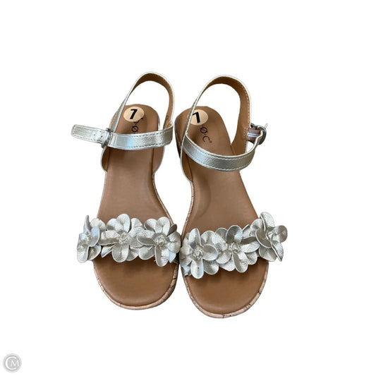 Sandals Heels Wedge By Boc In Tan, Size: 7