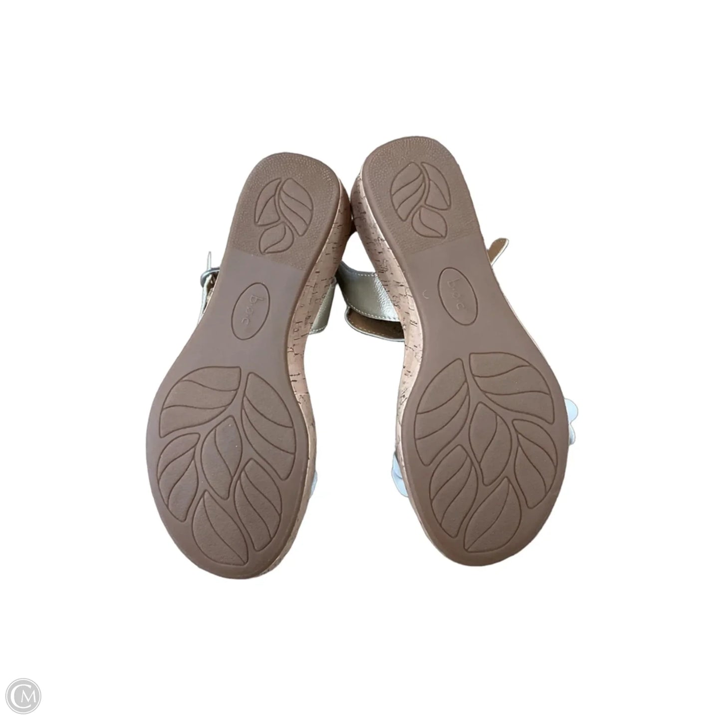 Sandals Heels Wedge By Boc In Tan, Size: 7