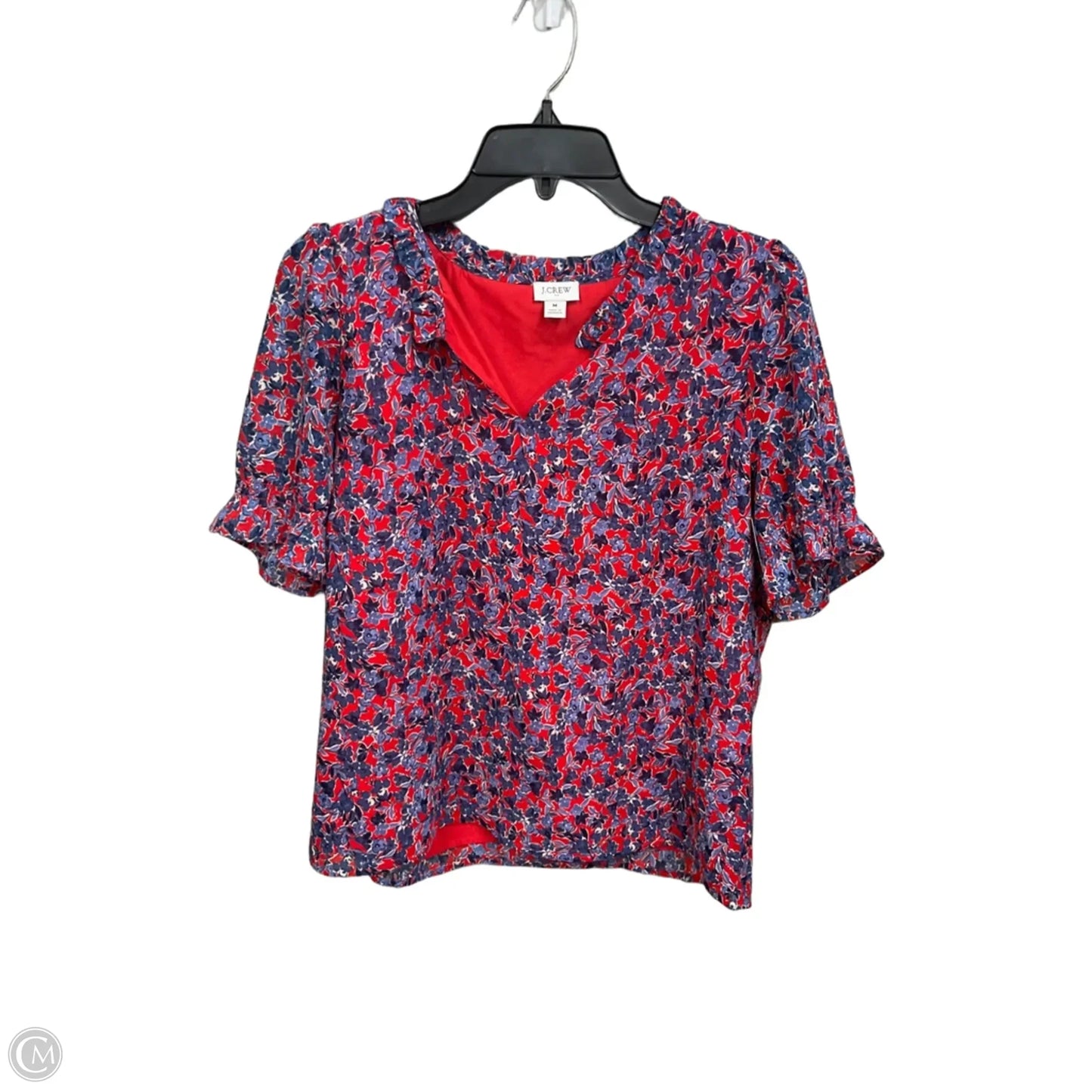 Top Short Sleeve By J. Crew In Floral Print, Size: M