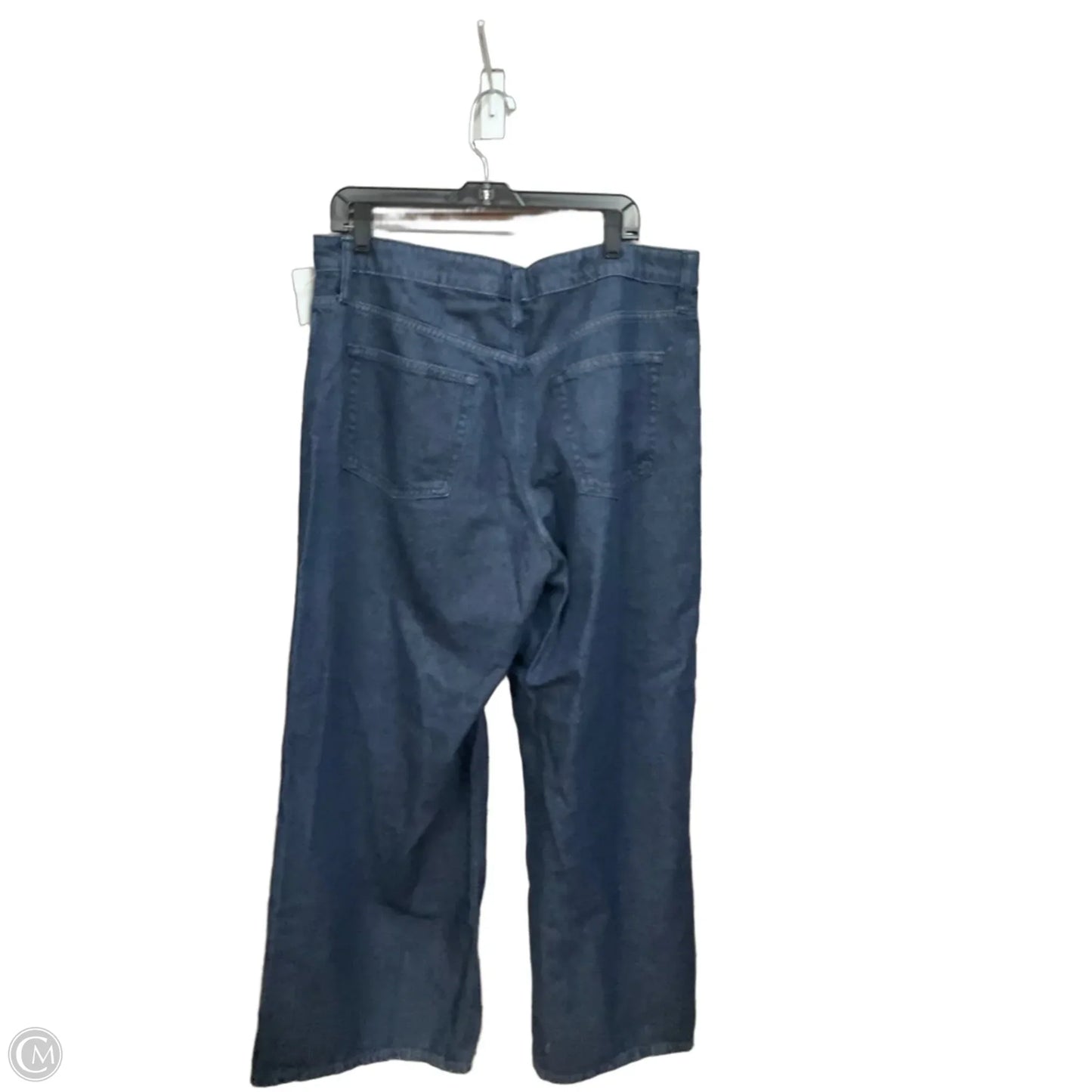 Jeans Wide Leg By Gap In Blue Denim, Size: 14
