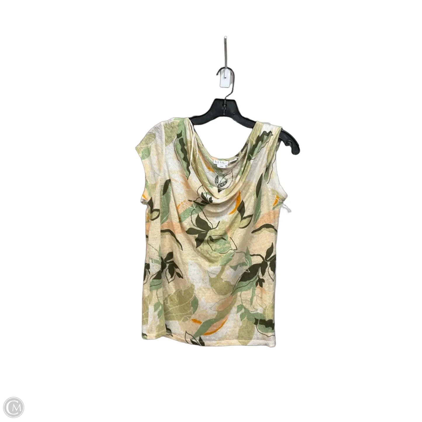 Top Short Sleeve By Nicole Miller In Floral Print, Size: M