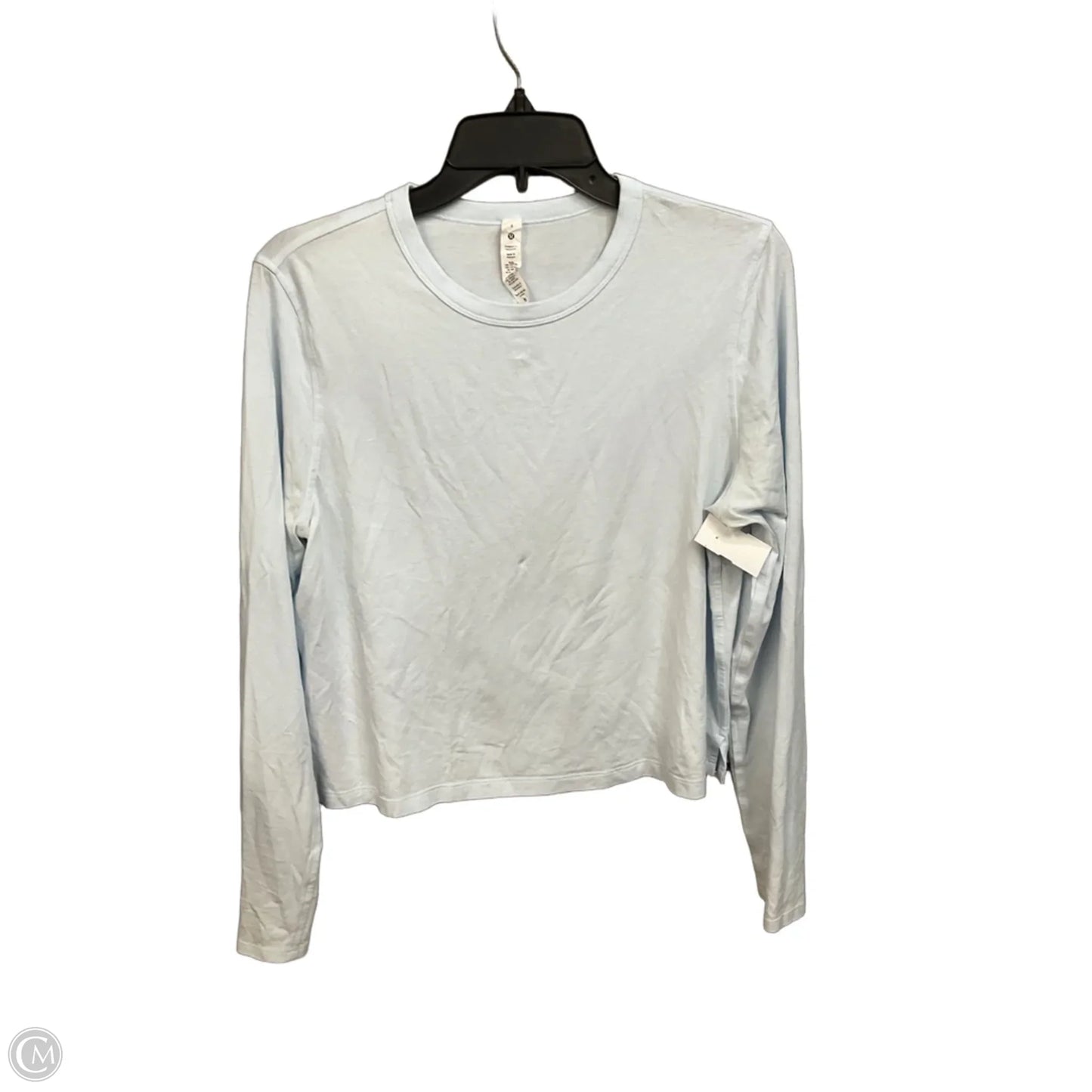 Athletic Top Long Sleeve Crewneck By Lululemon In Blue, Size: M