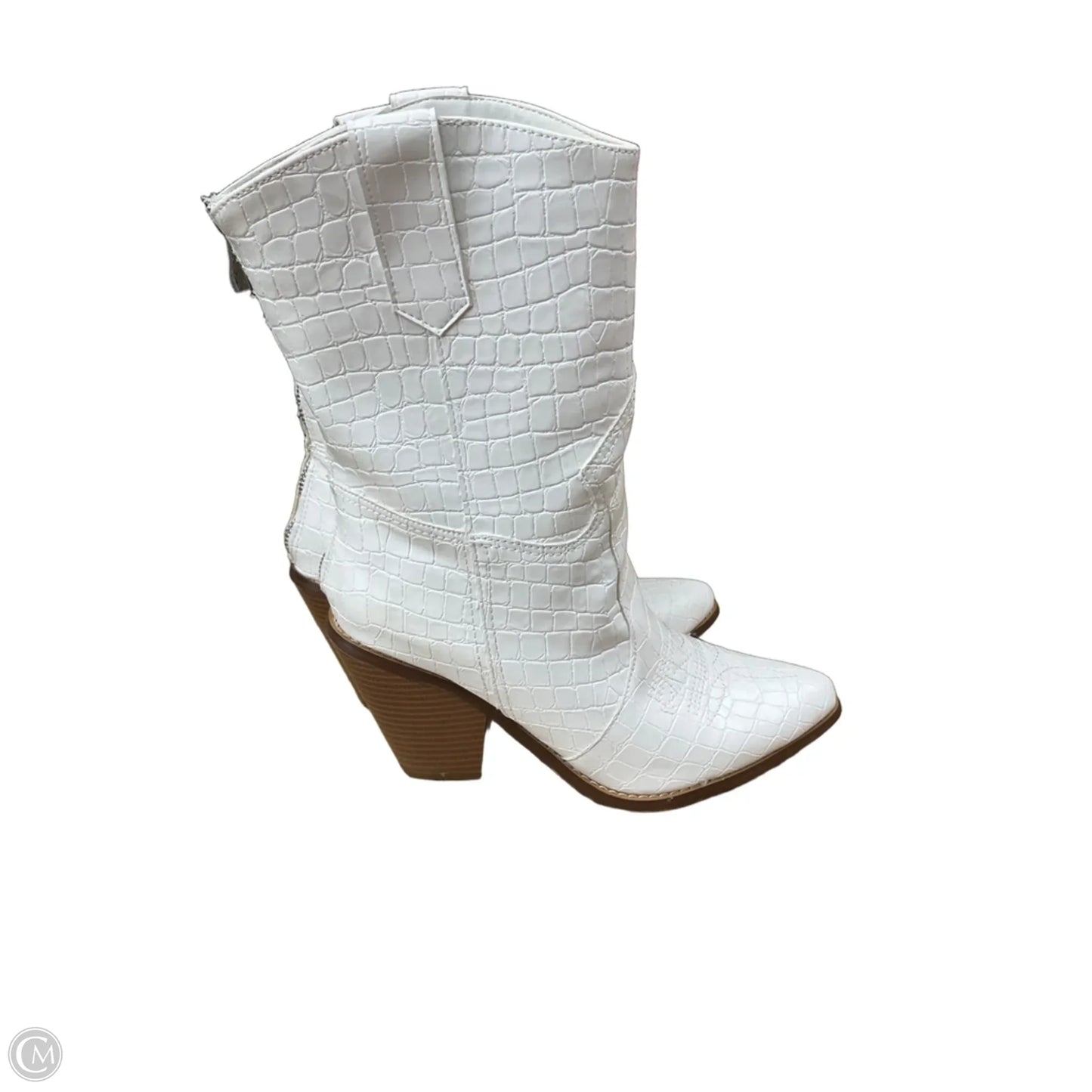Boots Western By Just Fab In White, Size: 9