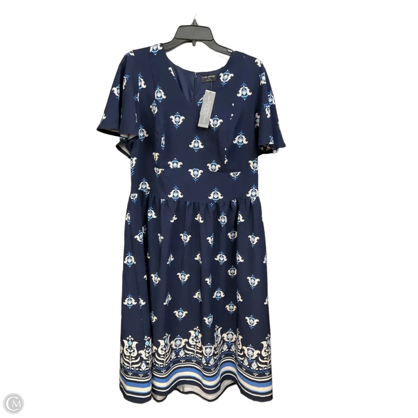 Dress Casual Midi By Lane Bryant In Blue, Size: 18