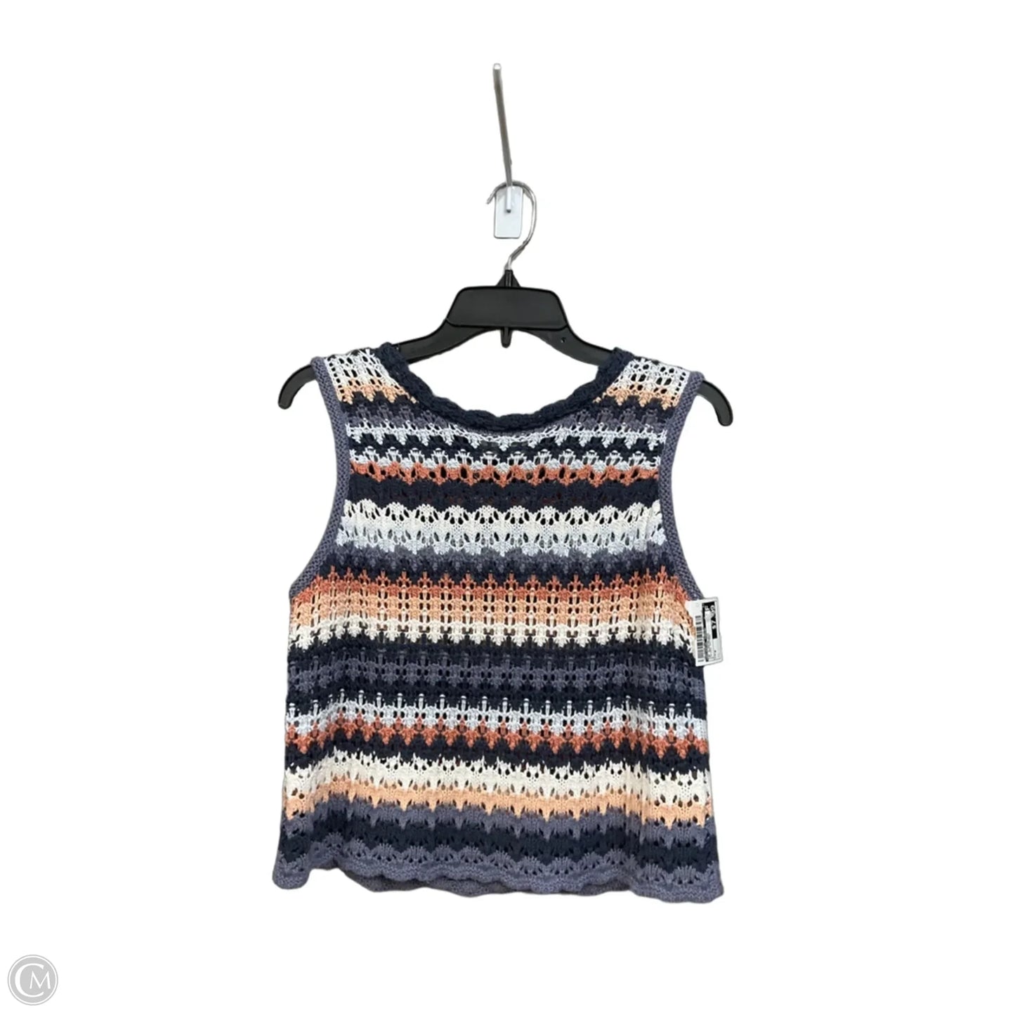 Top Sleeveless By Universal Thread In Striped Pattern, Size: M