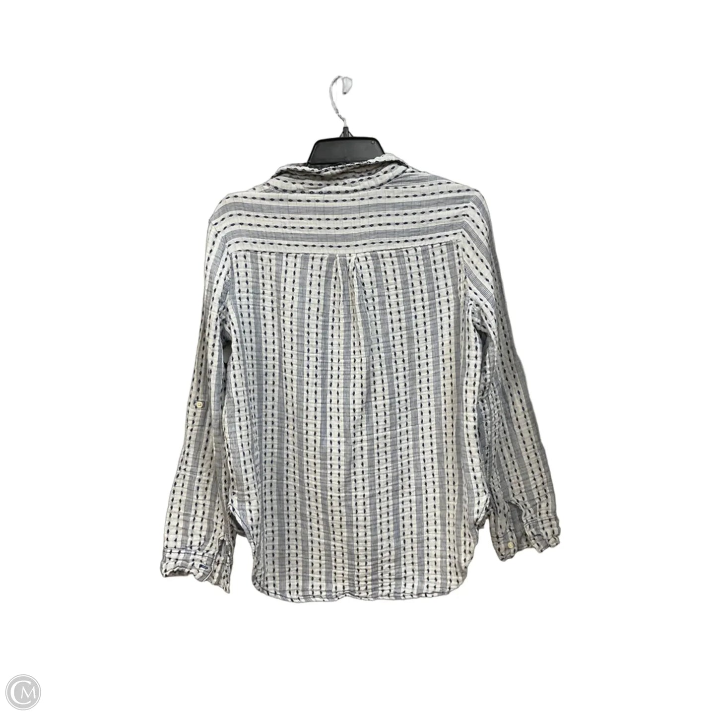 Blouse Long Sleeve By Loft In Blue, Size: M