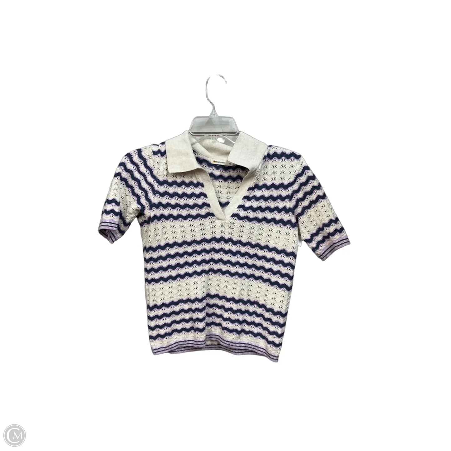 Top Short Sleeve By Marine Layer In Striped Pattern, Size: Xs