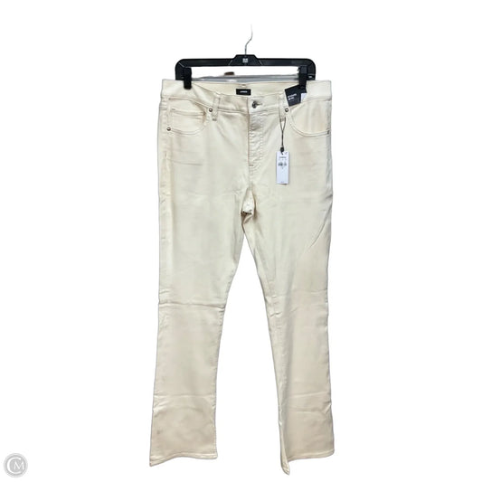 Jeans Straight By Express In Cream Denim, Size: 14l