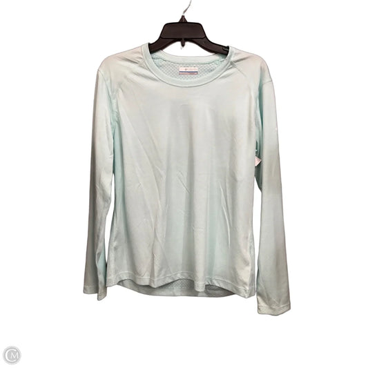 Athletic Top Long Sleeve Crewneck By Columbia In Aqua, Size: L
