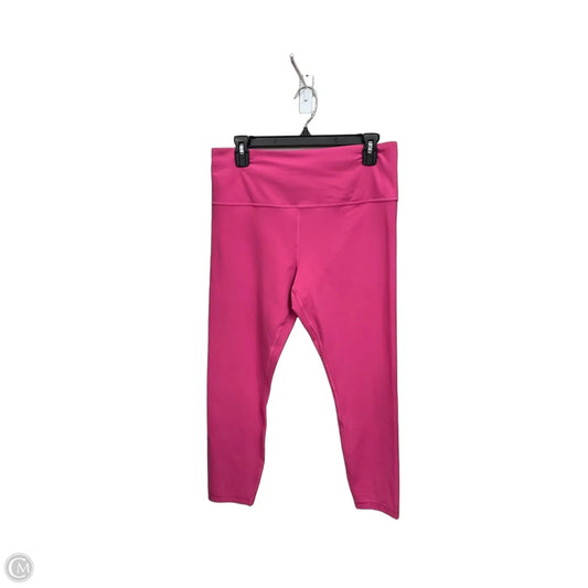 Athletic Leggings By Athleta In Pink, Size: L