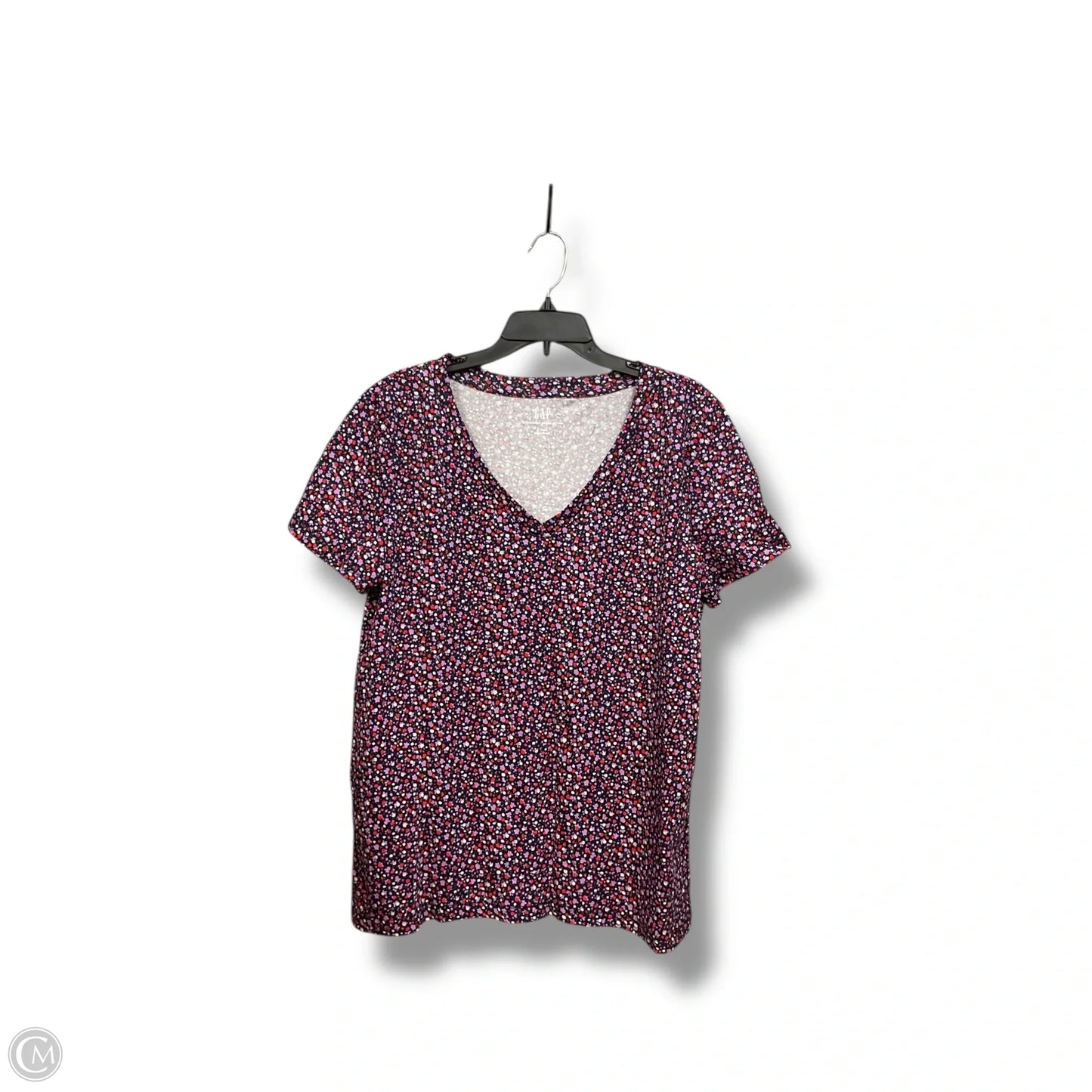 Top Short Sleeve Basic By Gap In Multi-colored, Size: L