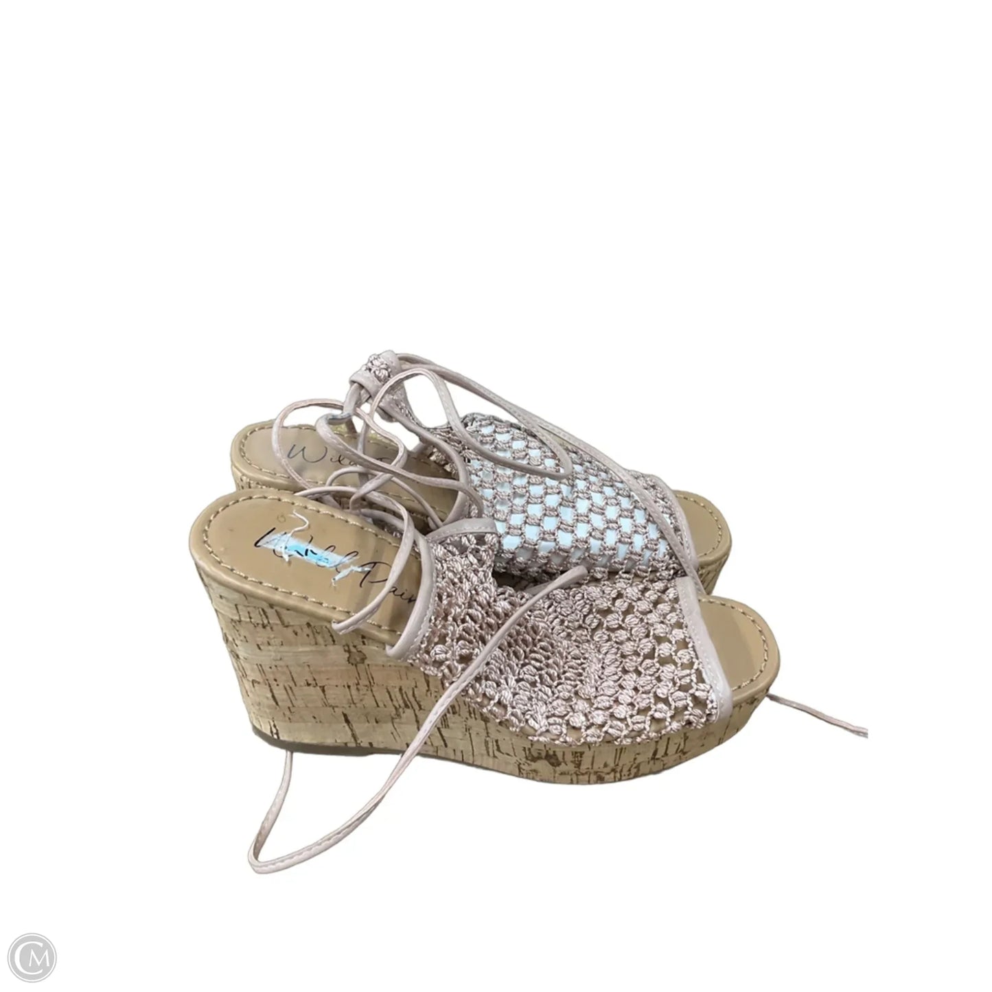 Sandals Heels Wedge By Clothes Mentor In Pink, Size: 6.5