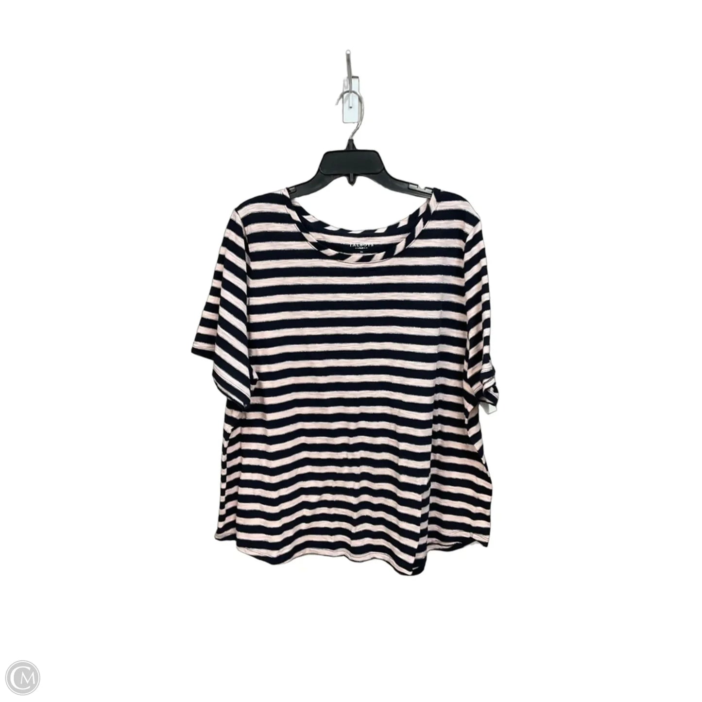 Top Short Sleeve By Talbots In Striped Pattern, Size: 3x