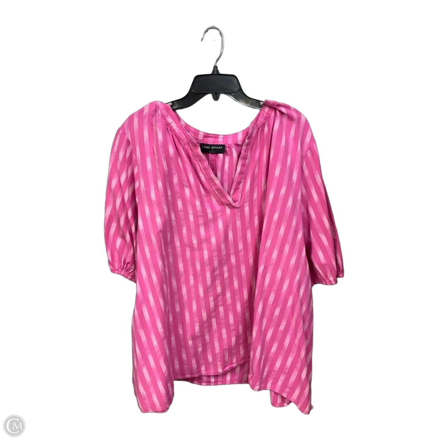 Top Short Sleeve By Lane Bryant In Striped Pattern, Size: 4x
