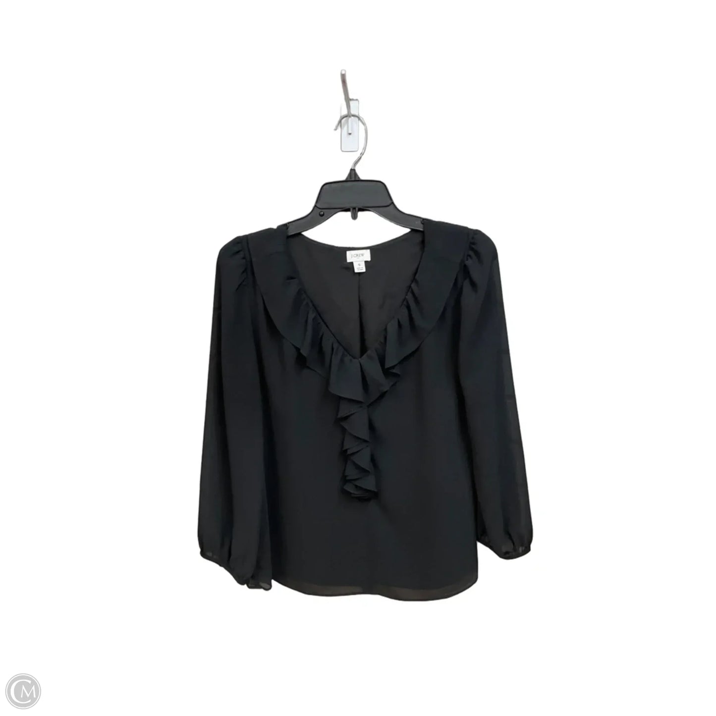 Top Long Sleeve By J. Crew In Black, Size: S