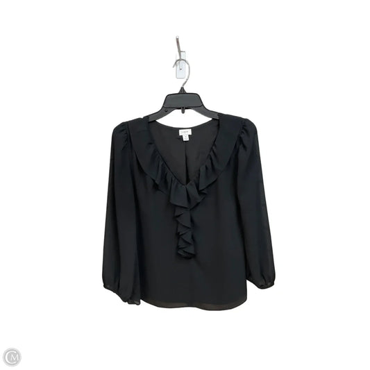 Top Long Sleeve By J. Crew In Black, Size: S