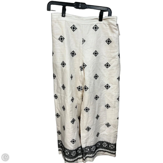 Pants Linen By Magaschoni In Black & Cream, Size: 8