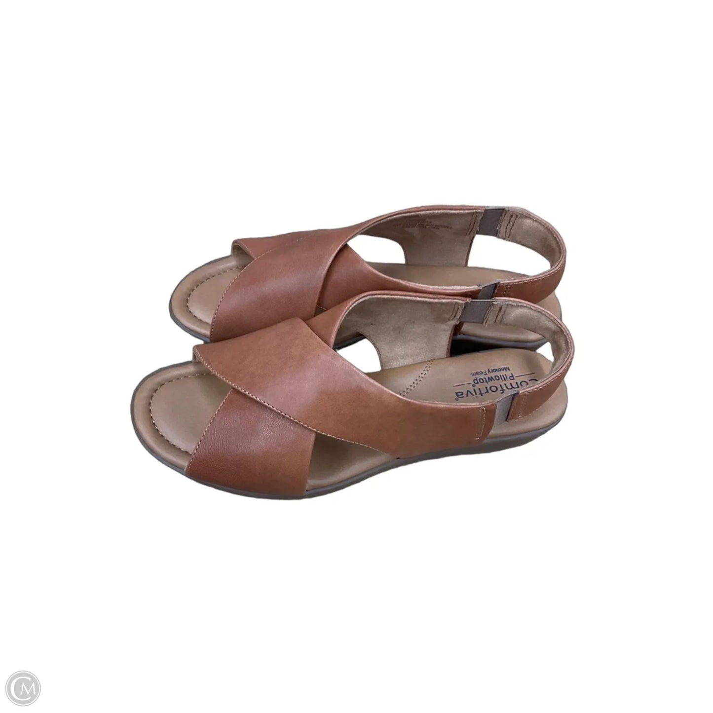 Sandals Flats By Clothes Mentor In Brown, Size: 10