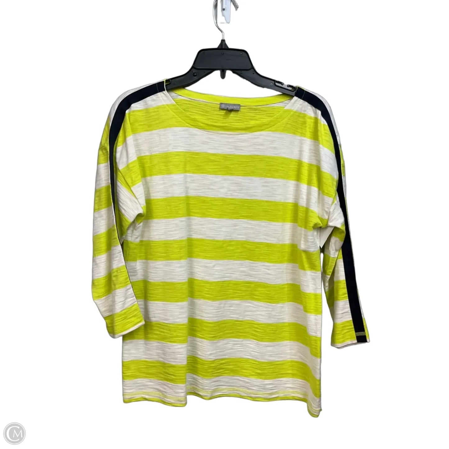Top Long Sleeve By Talbots In Striped Pattern, Size: M