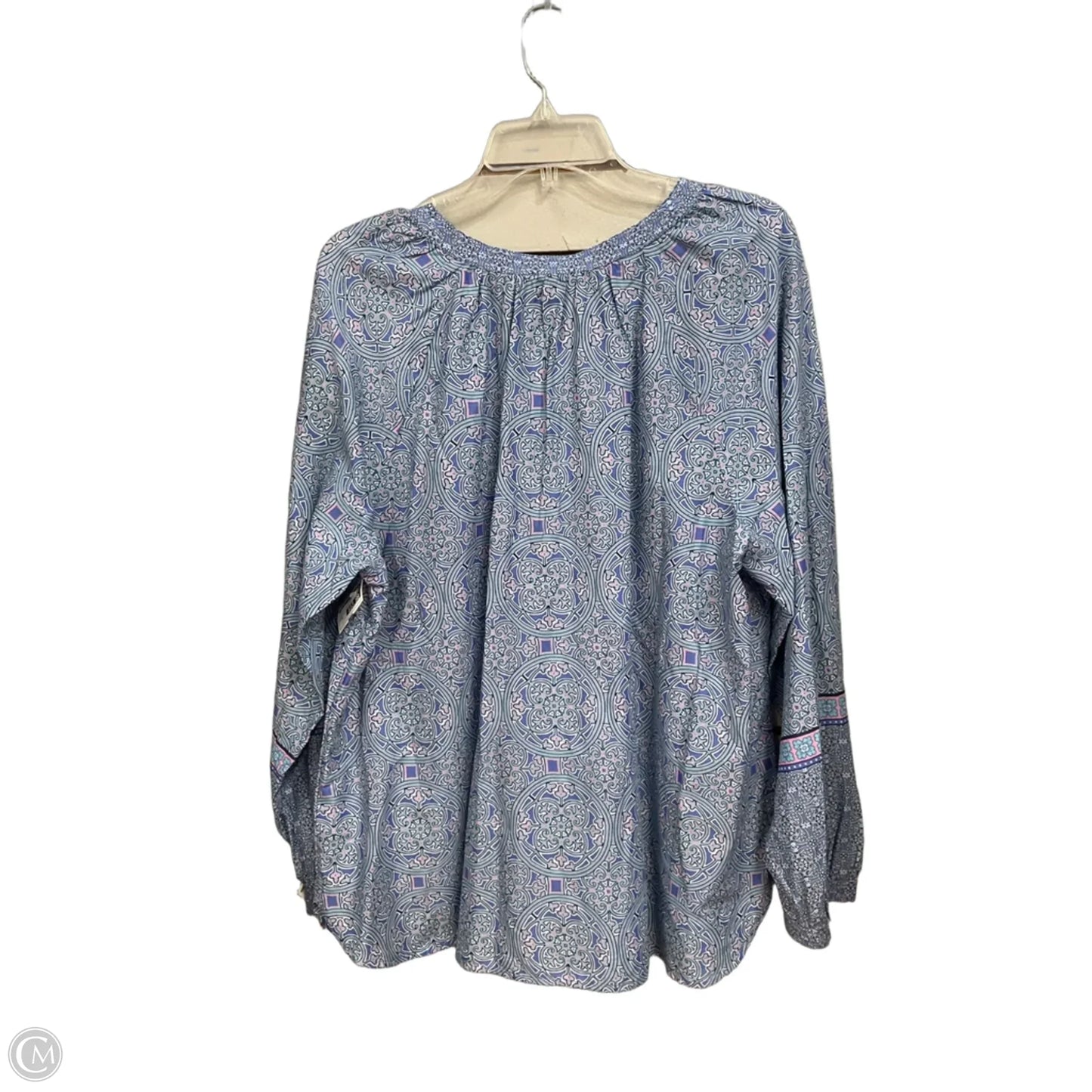 Top Long Sleeve By Talbots In Paisley Print, Size: Xl