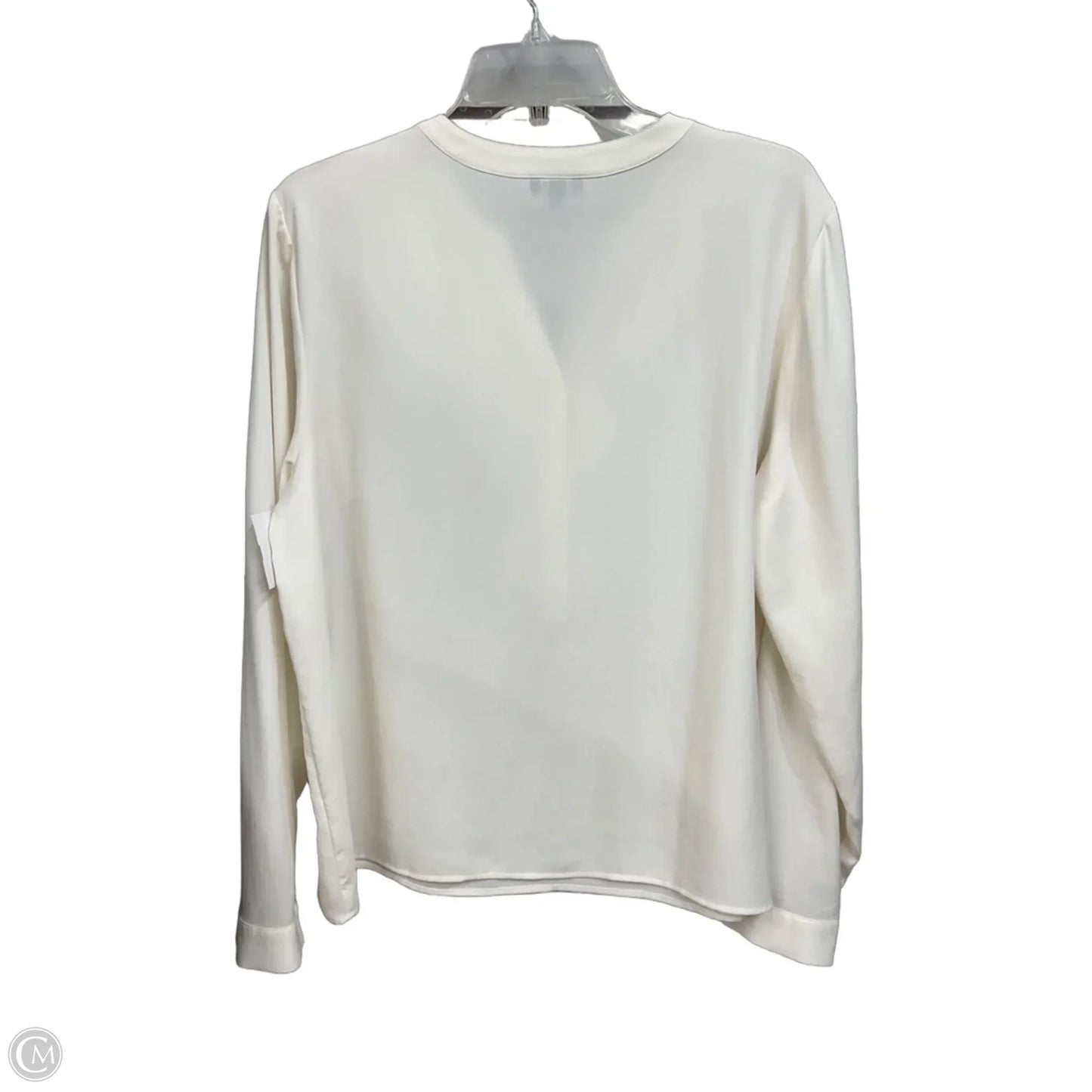 Blouse Long Sleeve By Talbots In Cream, Size: Xl