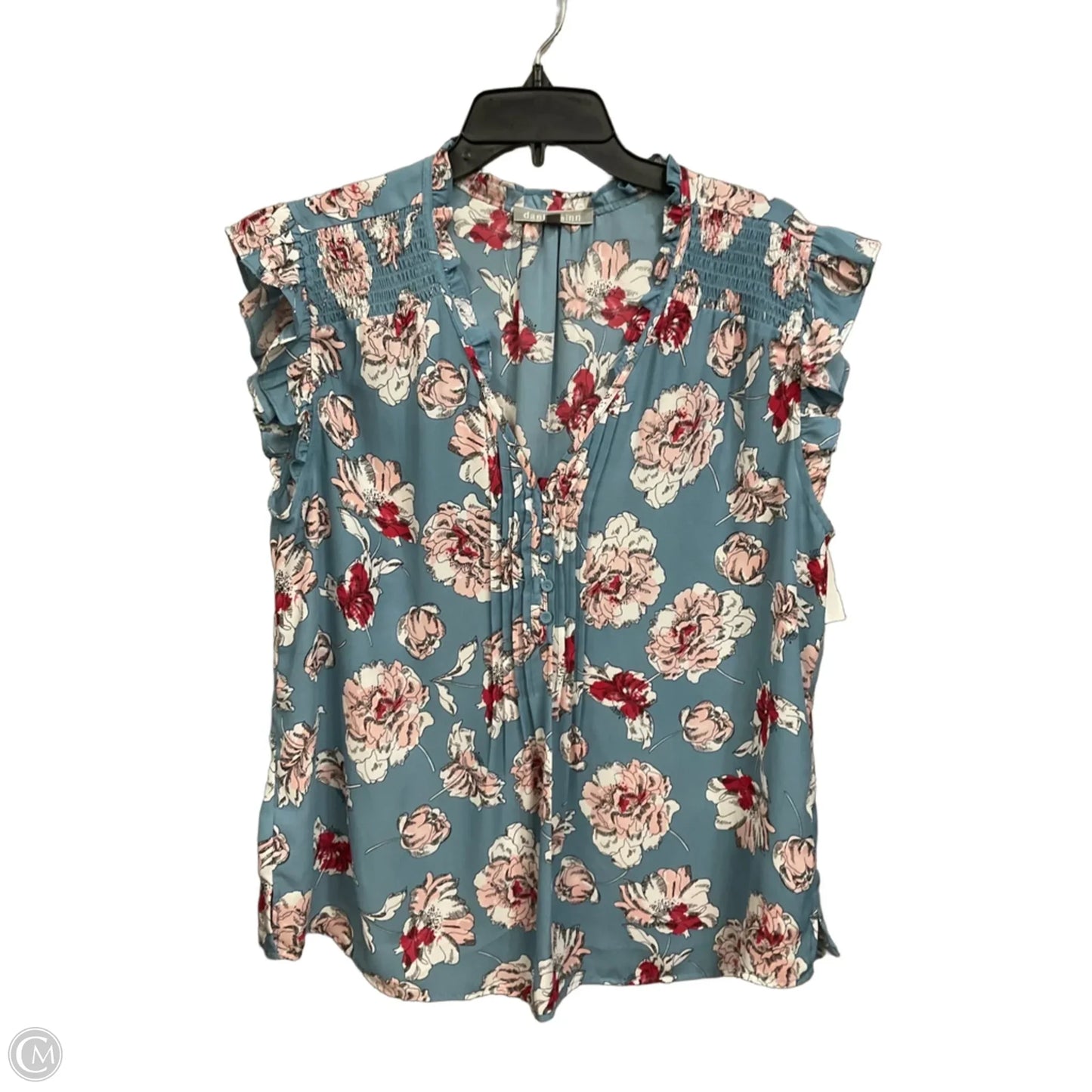 Blouse Sleeveless By Daniel Rainn In Floral Print, Size: Xl