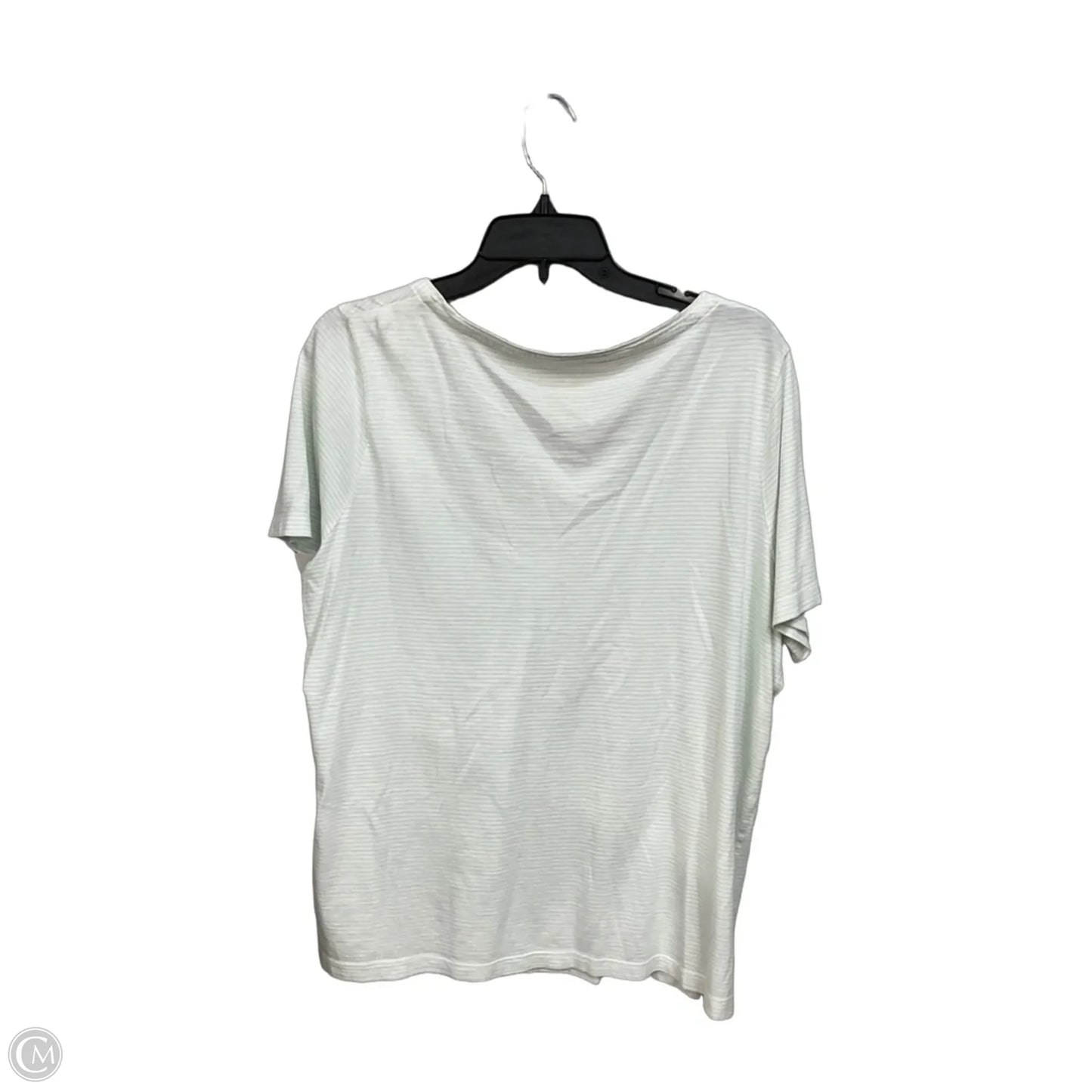 Top Short Sleeve By Talbots In Striped Pattern, Size: 1x
