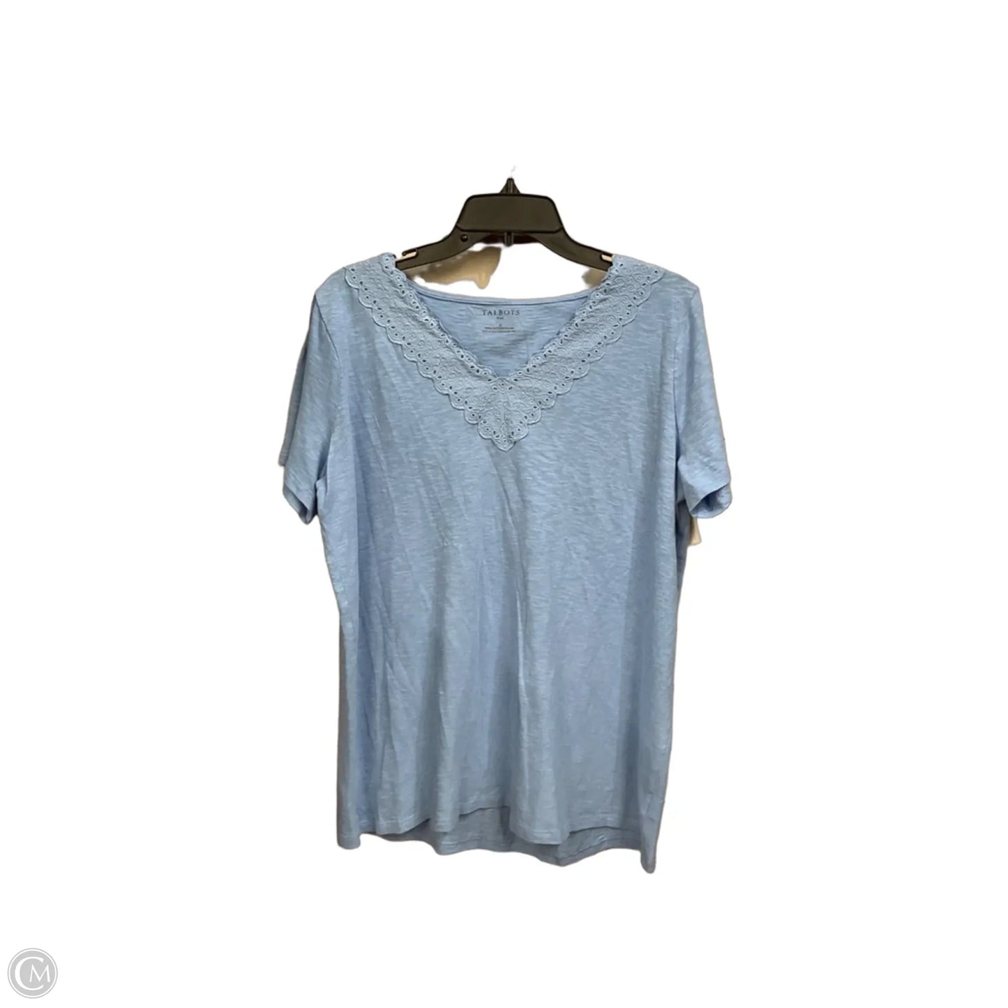 Top Short Sleeve By Talbots In Blue, Size: 1x