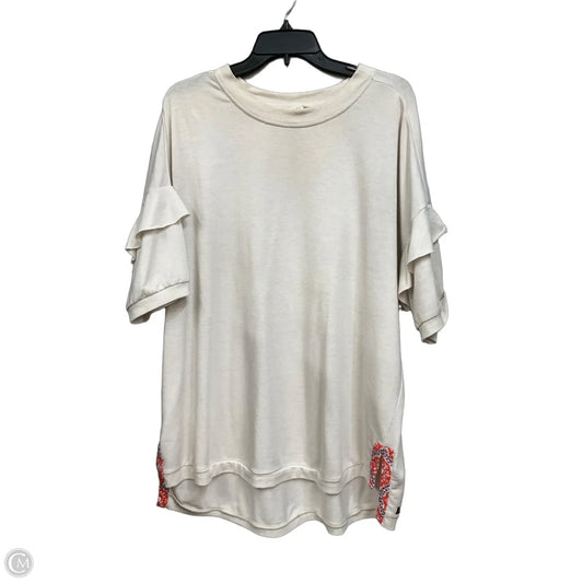 Tunic Short Sleeve By Matilda Jane In Tan, Size: Xl