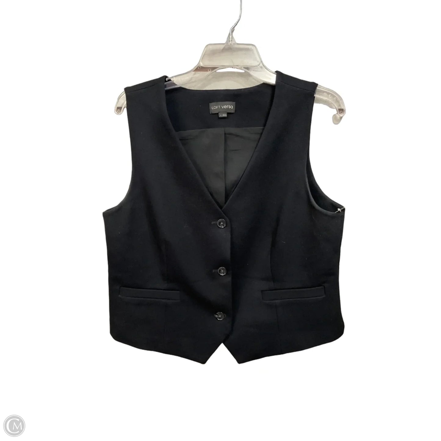 Vest Other By Loft In Black, Size: L