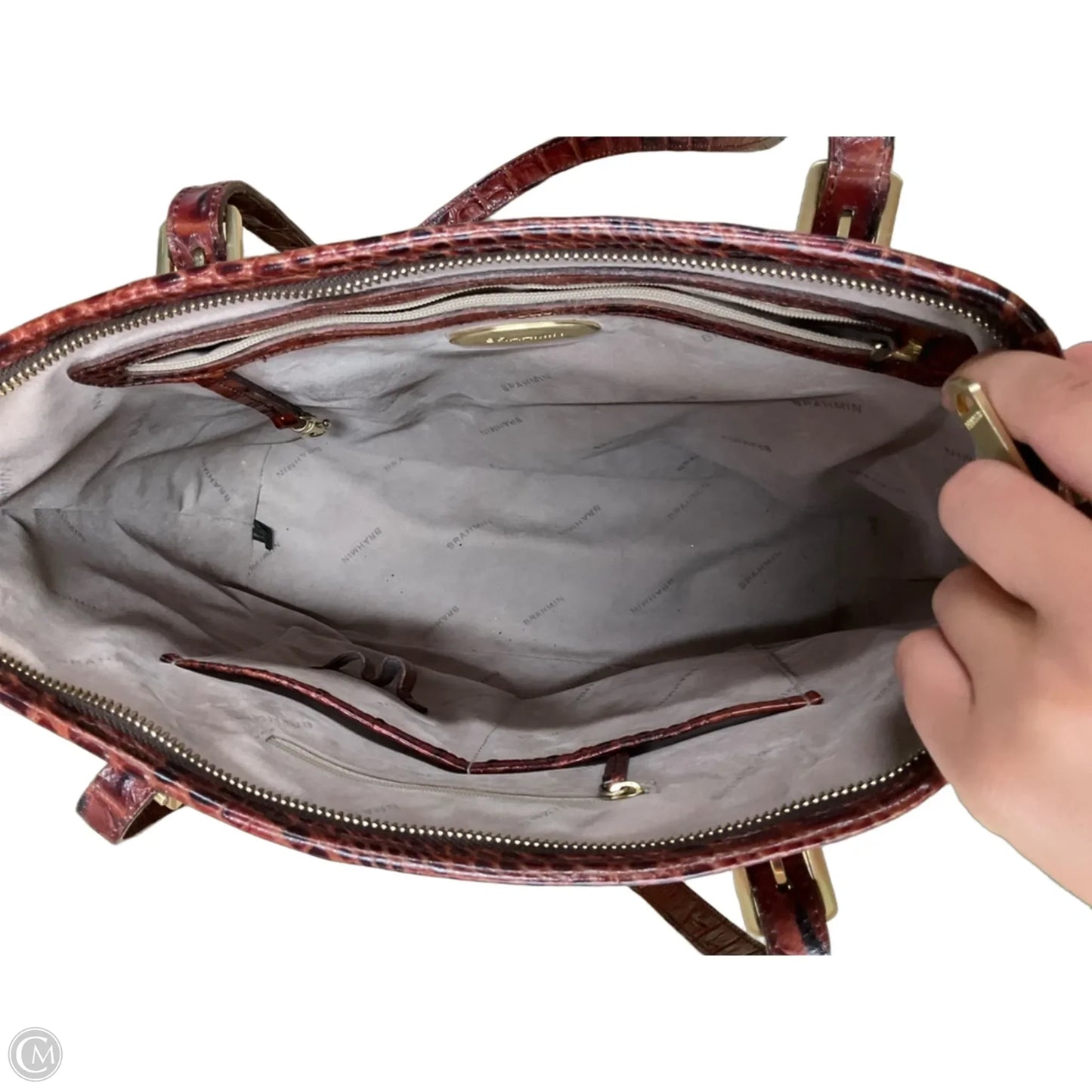 Handbag Designer By Brahmin, Size: Medium